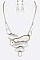 MIXED JEWELS ENAMEL STATEMENT NECKLACE SET