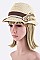 Bead & Sequins Leaf Straw Fedora Hat LA8451MG148MAKE