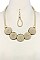 STYLISH SPIRALS LINK BIB STATEMENT NECKLACE SET JYJSN2145