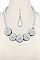 STYLISH SPIRALS LINK BIB STATEMENT NECKLACE SET JYJSN2145