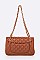 Lovely Quilted Classic Turn Lock Shoulder Bag