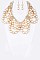 PEARL & CRYSTAL BIB NECKLACE SET