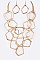 PENTAGON STATEMENT NECKLACE SET