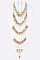 ACRYLIC & PEARL TIER STATEMENT NECKLACE SET