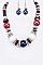 ASSORTED BEADS & DISKS NECKLACE SET