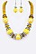 ASSORTED BEADS & DISKS NECKLACE SET