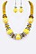 ASSORTED BEADS & DISKS NECKLACE SET