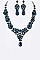 FLORAL CRYSTAL ENAMEL NECKLACE SET
