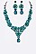 FLORAL CRYSTAL ENAMEL NECKLACE SET