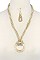 STYLISH RING PENDANT METALLIC THREAD FASHION NECKLACE JY-JSN2190