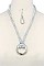 STYLISH RING PENDANT METALLIC THREAD FASHION NECKLACE JY-JSN2190