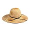 NATURAL FIBER FLORAL PRINT HAT