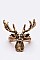 3D Deer Head Iconic Stretch Ring LASR0110