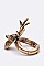 3D Deer Head Iconic Stretch Ring LASR0110