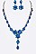 Chic Crystal Drop Statement Necklace Set
