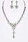 Chic Crystal Drop Statement Necklace Set