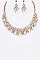 BRIDAL CRYSTAL COLLAR NECKLACE SET