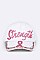 Pink Ribbon Stretch Crystal Embellished Cap LA-HT387X016