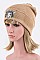 Trendy Steer Head Iconic Patch Beanie LA-MKH3510Y