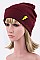 Trendy Lightening Patch Iconic Beanie LA-MKH3508X