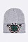 Chic Butterfly Embroidered Patch Beanie LA-MKH3503P