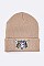 Trendy Steer Head Iconic Patch Beanie LA-MKH3510Y
