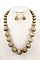 CHUNKY WOOD ORB NECKLACE SET