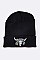 Trendy Steer Head Iconic Patch Beanie LA-MKH3510Y