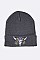 Trendy Steer Head Iconic Patch Beanie LA-MKH3510Y