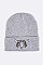 Trendy Steer Head Iconic Patch Beanie LA-MKH3510Y