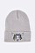 Trendy Steer Head Iconic Patch Beanie LA-MKH3510Y