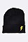Trendy Lightening Patch Iconic Beanie LA-MKH3508X