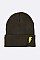 Trendy Lightening Patch Iconic Beanie LA-MKH3508X