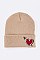 Fashionable Heart & Sword Patch Iconic Beanie LA-MKH3504X