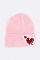 Fashionable Heart & Sword Patch Iconic Beanie LA-MKH3504X