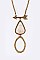 Stylish Arrow & Stone Pendant Necklace LA12275