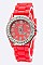 Stylish Western Boot Crystal Jelly Strap Watch LA-257