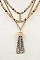 TASSEL PENDANT & MIXED BEADS NECKLACE