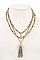 TASSEL PENDANT & MIXED BEADS NECKLACE