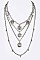Stylish Vintage Coin Layered Fashion Necklace LA12466