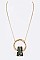 Semi-Precious Stone Pendant Necklace LA-12294