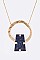 Semi-Precious Stone Pendant Necklace LA-12294