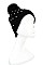 PEARL ACCENT DIAMOND KNIT POM POM BEANIE