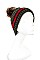 KNITTED FAUX FUR POM POM BEANIE