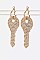 Crystal Key Charm Hoop Earrings