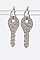 Crystal Key Charm Hoop Earrings