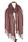 FRINGED END PEARL ACCENT OBLONG SCARF