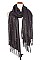 FRINGED END PEARL ACCENT OBLONG SCARF