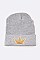 Trendy Sequin Crown Iconic Patch Beanie LA-MKH3514A