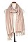FRINGED END PEARL ACCENT OBLONG SCARF